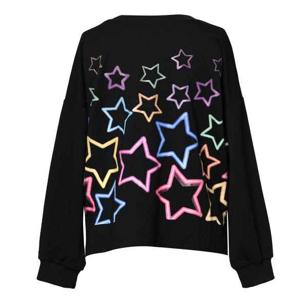 Colorful Star Printed Sweatshirt