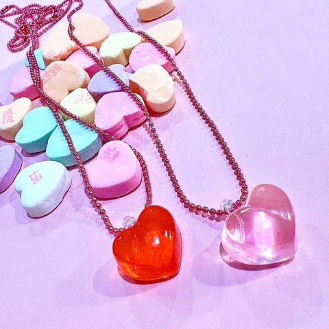 Pop Cutie Jello Heart Kids Necklace