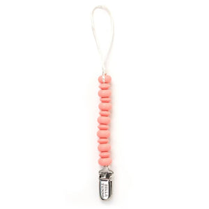 Beaded Pacifier Clips - Pink