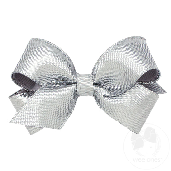 Mini Metallic Lame Hair Bow
