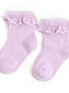 Lilac Lace Midi Sock