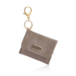 Itzy Mini Wallet™ Card Holder & Key Chain Charm-Taupe