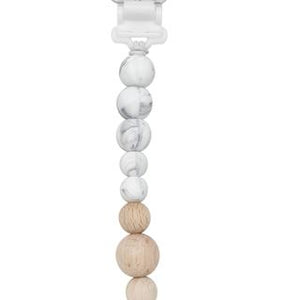 Colour Pop Silicone & Wood Pacifier Clip - Marble