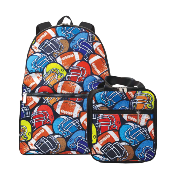 Football Helmets Lunch Tote