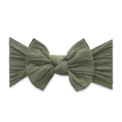Baby Bling Army Green Cable Knit Knot