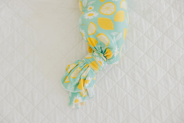 Knit Swaddle Blanket - Lemon
