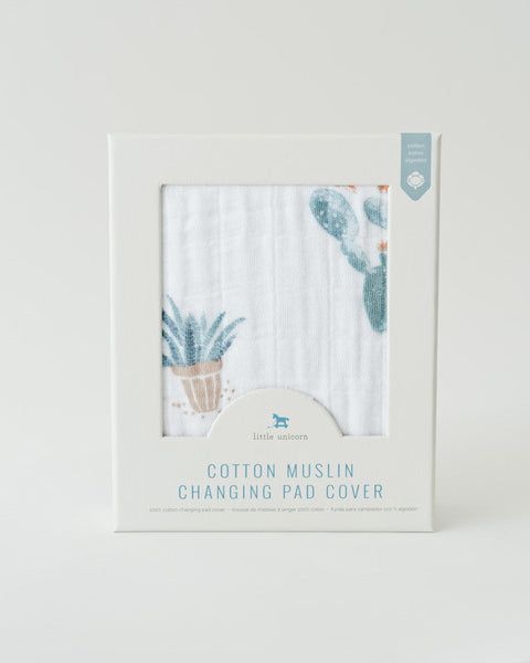 Cotton Muslin Changing Pad Cover - Prickle Pots