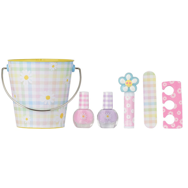 Daisy Gingham Beauty Bucket Set
