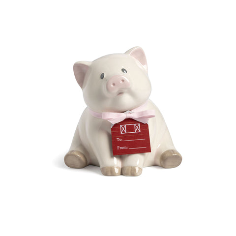Cream Pig Piggy Bank