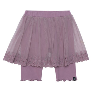 Dusty Orchid Biker Short with Lace Skirt