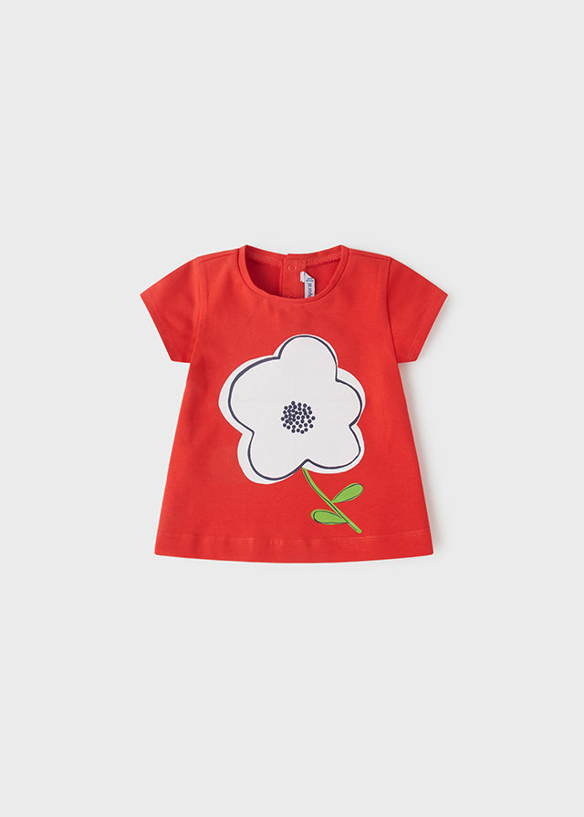 Carmine Flower Tee