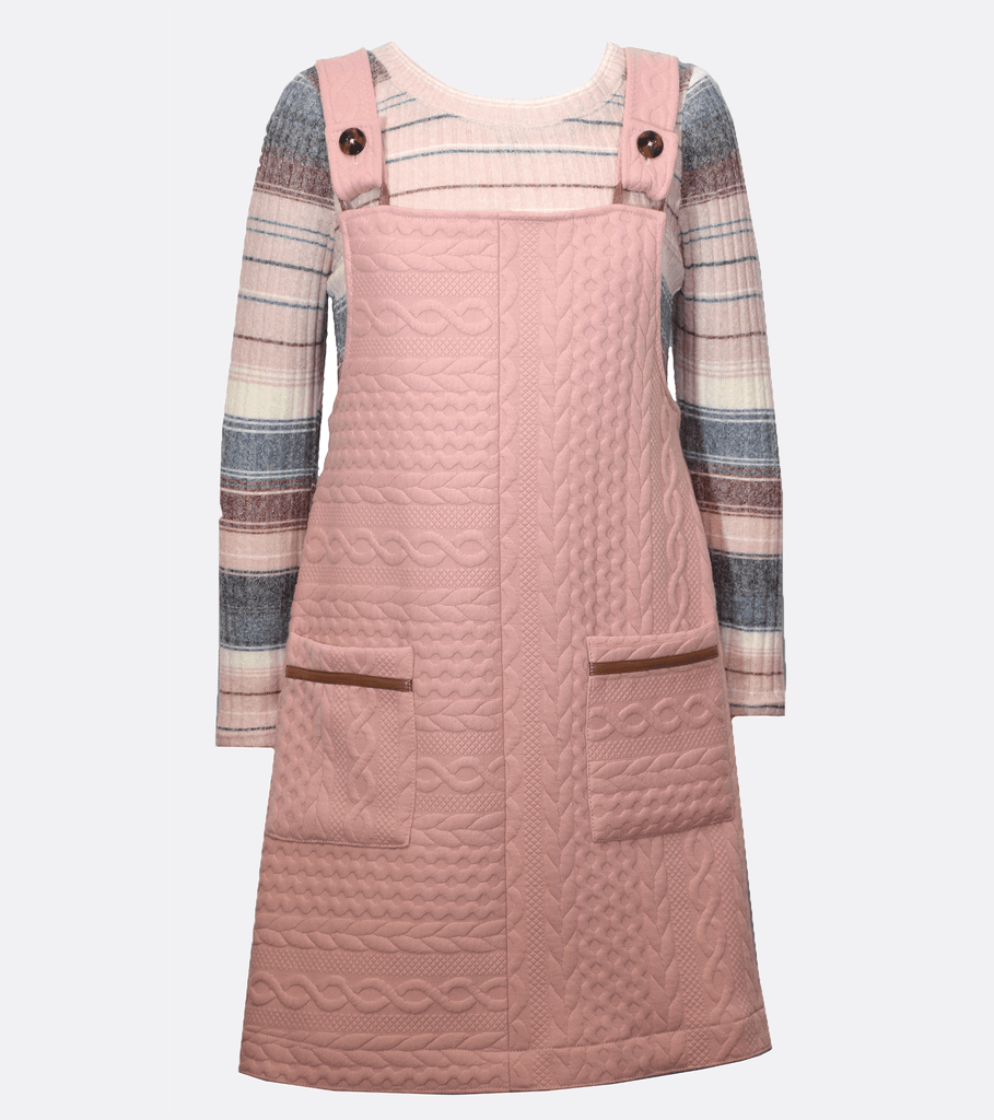 blush pink jumper dress pink knitted dress Pink Corduroy Graycen Jumper Dress Classic Whimsy