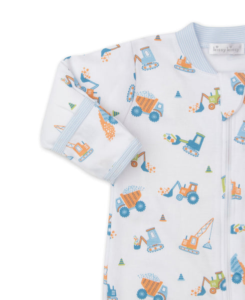 Construction Convoy Zip Footie