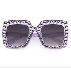 Rad and Refined Sunglasses -Glam Girl Purple Transparent