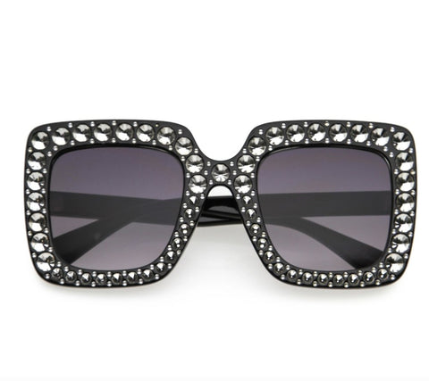 Rad and Refined Sunglasses -Glam Girl Black