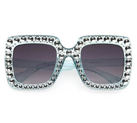 Rad and Refined Sunglasses -Glam Girl Blue Transparent