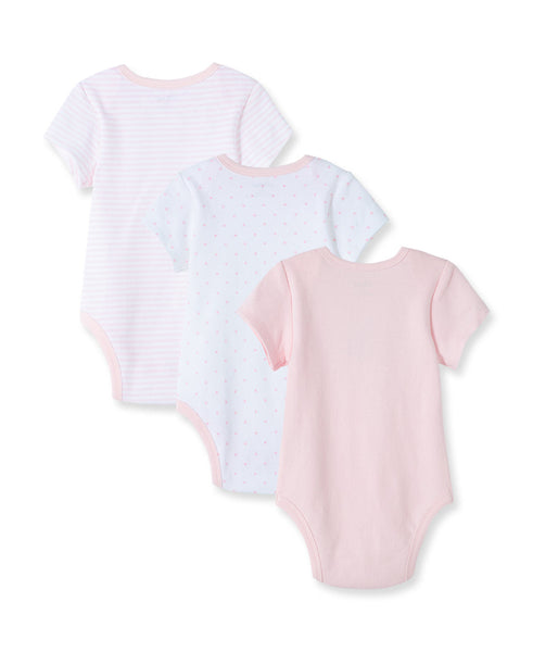 Pink Welcome to the World 3-Pack Bodysuits
