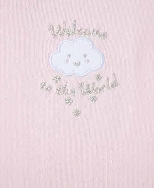 Pink Welcome to the World 3-Pack Bodysuits