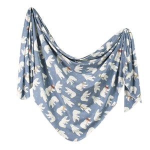 Knit Swaddle Blanket - Polar
