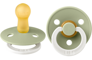 BIBS Pacifier Original COLOUR Latex GLOW 2 PK Sage