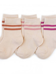 Spring Vanilla Striped Midi Socks