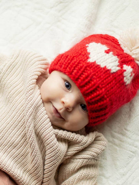 Red Sweetheart Knit Beanie