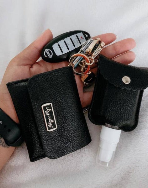 Itzy Mini Wallet™ Card Holder & Key Chain Charm - Black