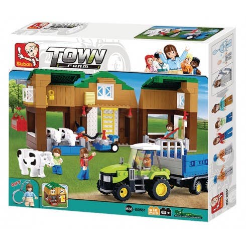 Cow Farm Building Brick Kit