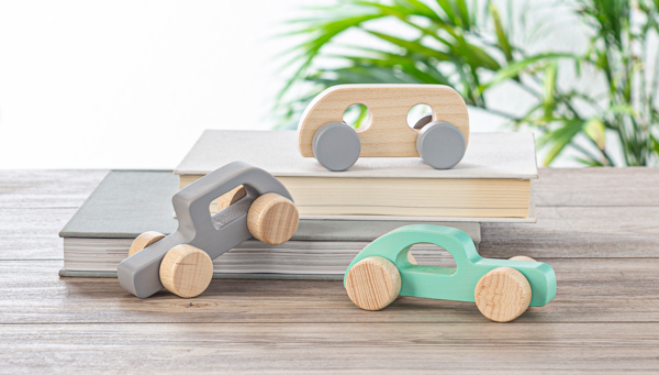 Wooden Cars with Handles