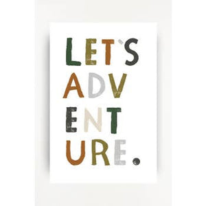 Let's Adventure Art Print: 11x14