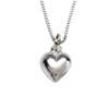 Sterling Silver Puff Heart Necklace