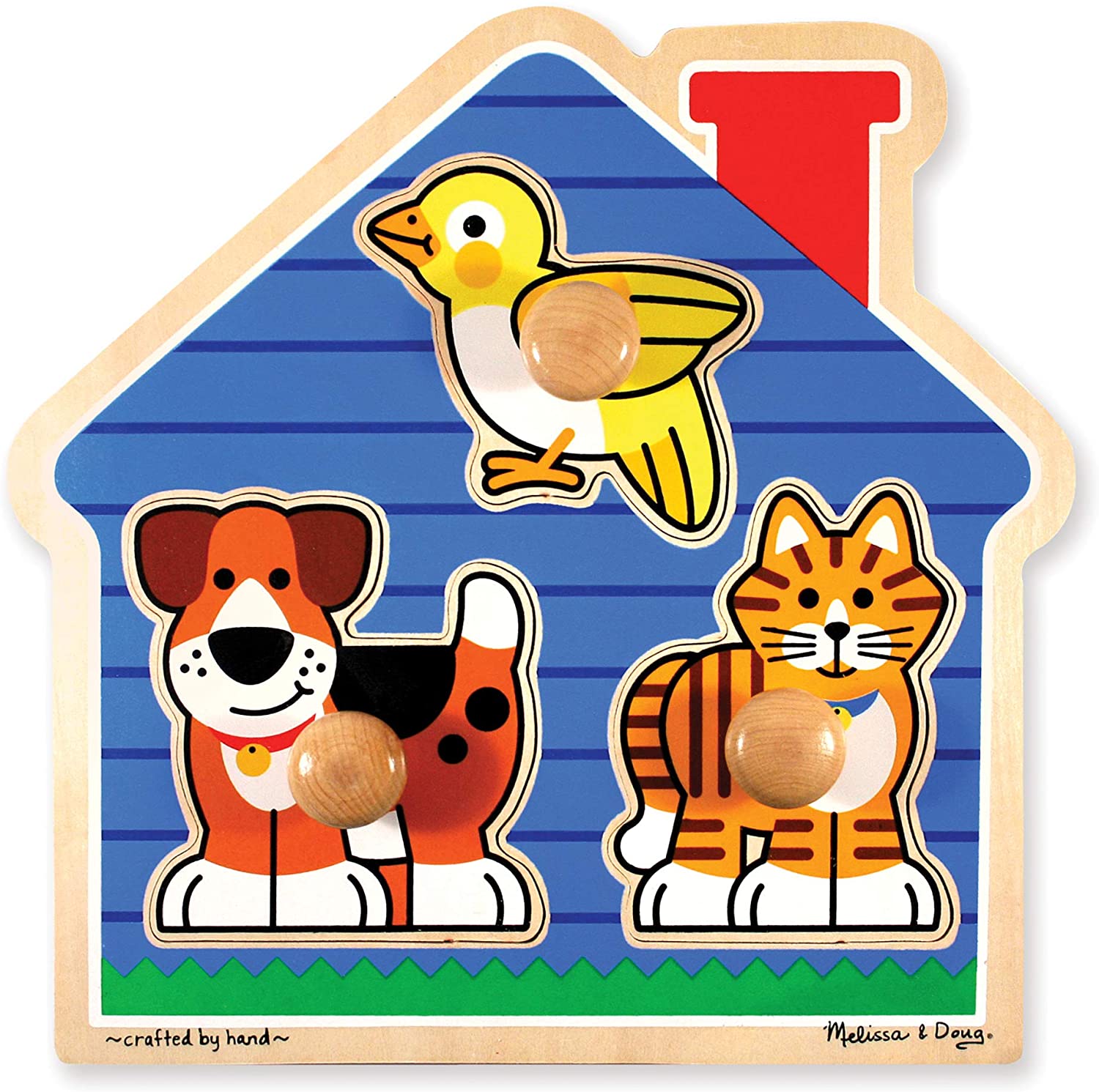 Jumbo Knob Puzzle House Pets