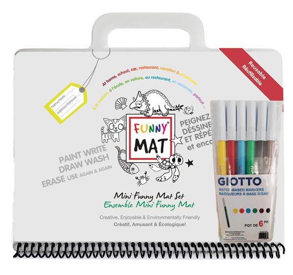 Mini Funny Mat Travel Set w/ 6 Markers