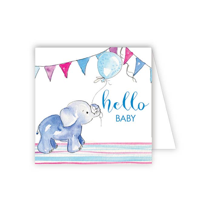 Baby Gift Enclosure - Blue Elephant