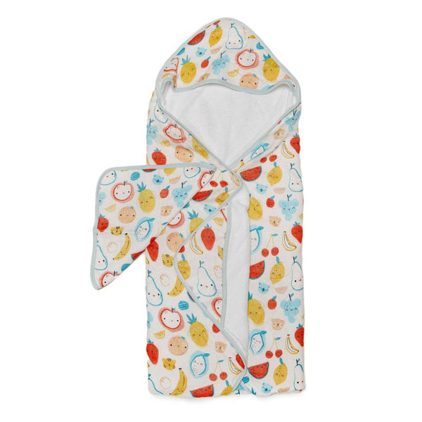 Hooded Towel and Wash cloth Set -Cutie Fruits