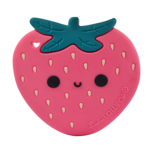 Silicone Teether Strawberry Single