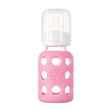 Reusable Glass Baby Bottle w/ Stage 1 Nipple