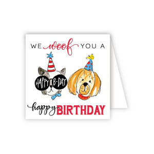 Happy Birthday Enclosure Card - Woof