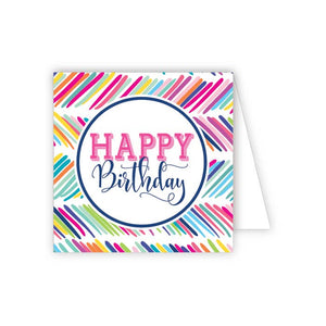 Happy Birthday Enclosure Card - Herring Bone
