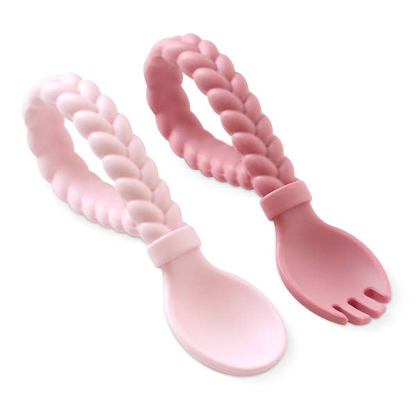 Sweetie Spoons - Fork & Spoon Set - Pink