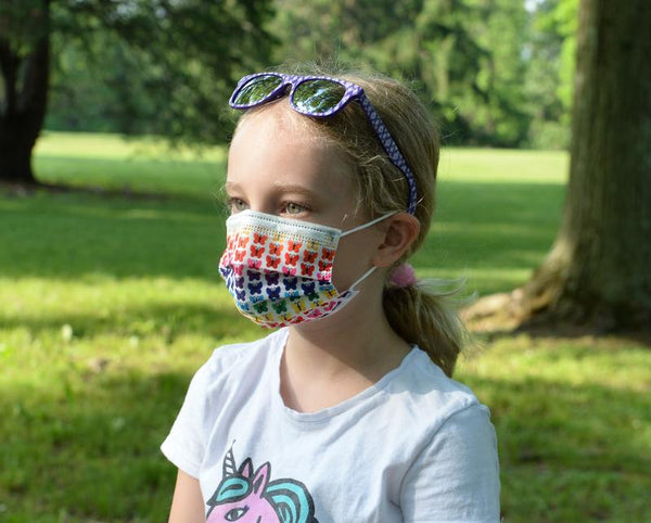 6 Pack Kids Masks - 3pc Butterfly | 3pc Rainbow Playground