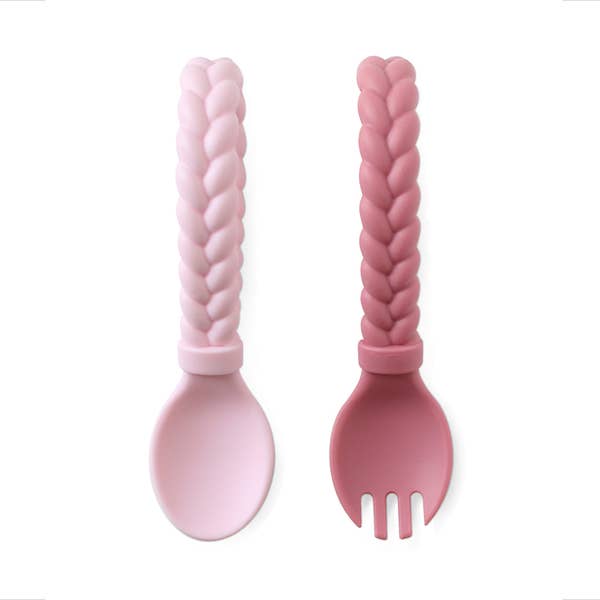 Sweetie Spoons - Fork & Spoon Set - Pink