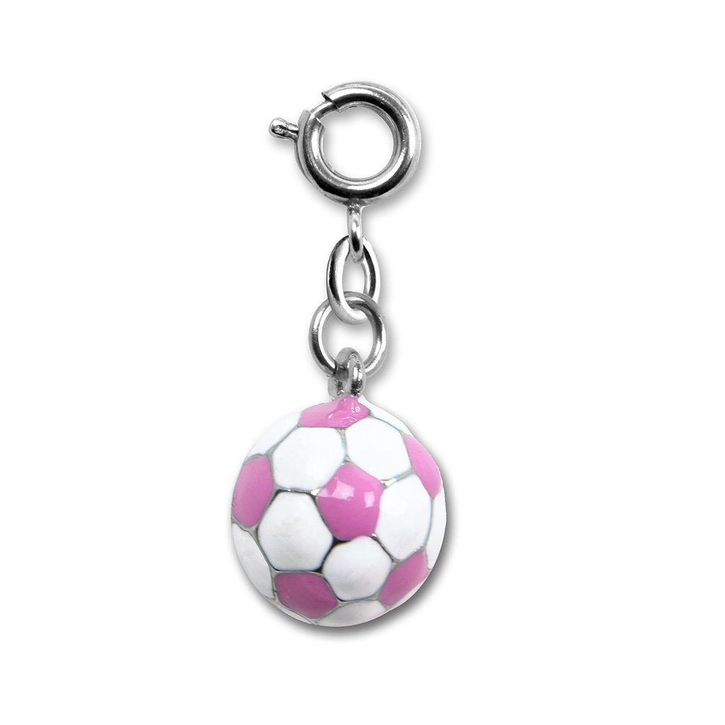 Pink Soccer Ball Charm