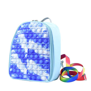 Backpack Pop Bag  - Blue Tie Dye