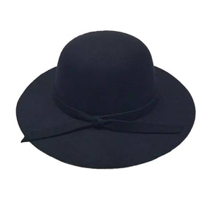 Tiny Floppy Felt Hat - Black