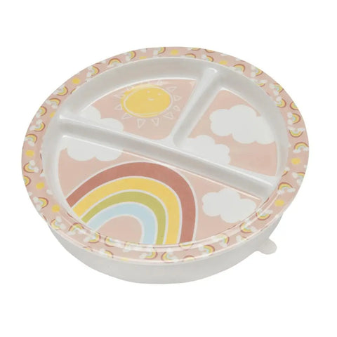 Divided Suction Plate- Rainbows & Sunshine