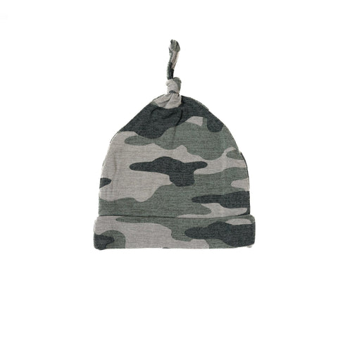 Vintage Camo Knotted Beanie Hat