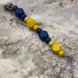 Jewel Petite PaciToy Clip - Blue and Gold