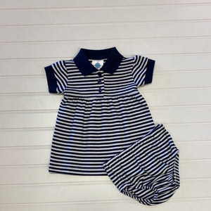 Navy And White Striped Dress/Romper
