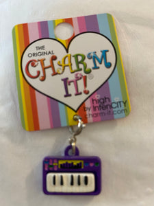 Purple Piano Keyboard Charm